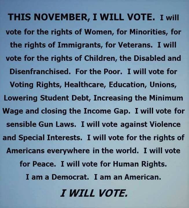 I will vote
